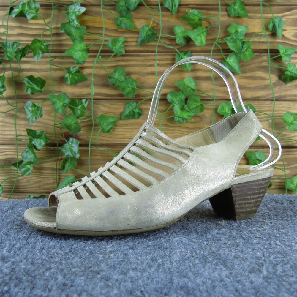 Paul Green Women's  Strappy Taupe Leather‎ Sz 8 Medium  Used 2025